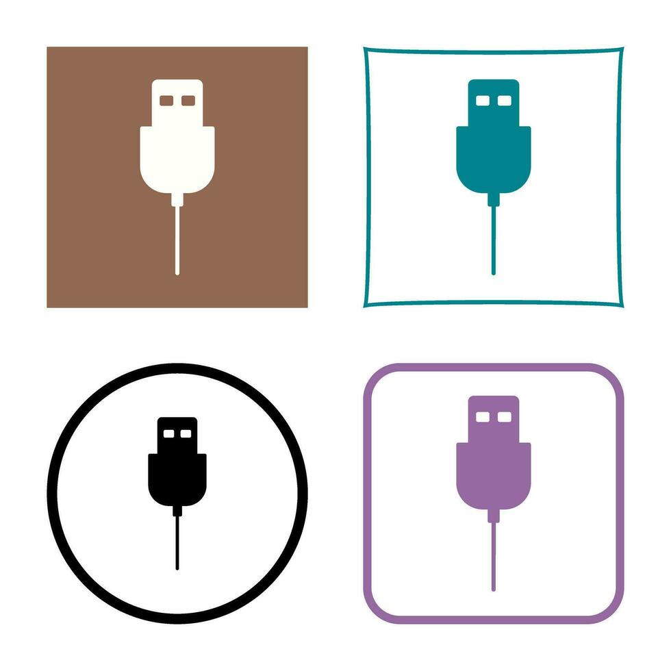 Unique USB Cable Vector Icon