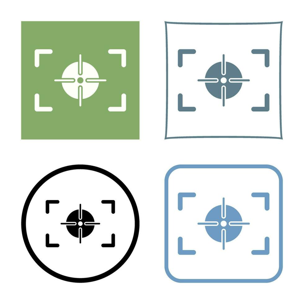 Unique Focus Horizontal Vector Icon