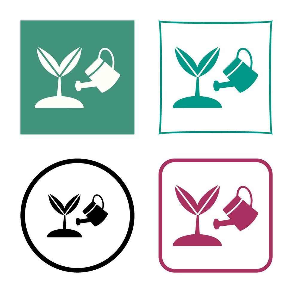 icono de vector de planta en crecimiento