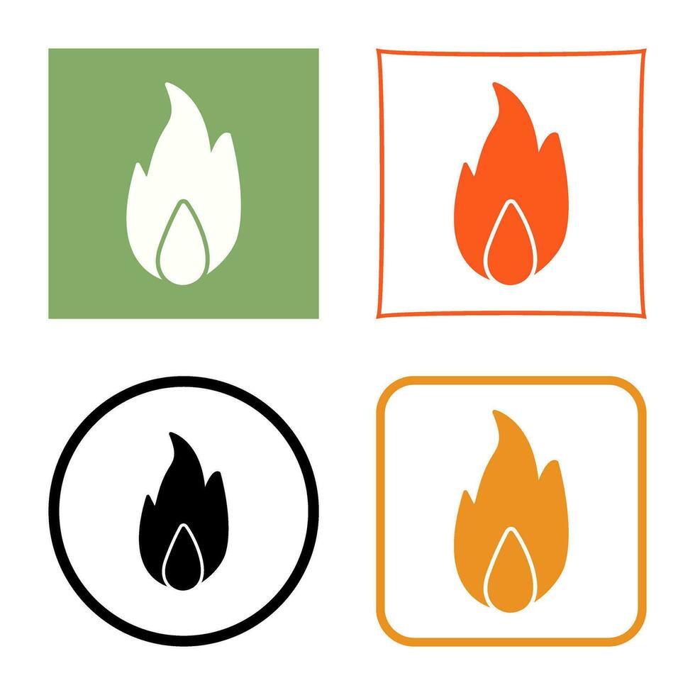 Unique Fire Vector Icon