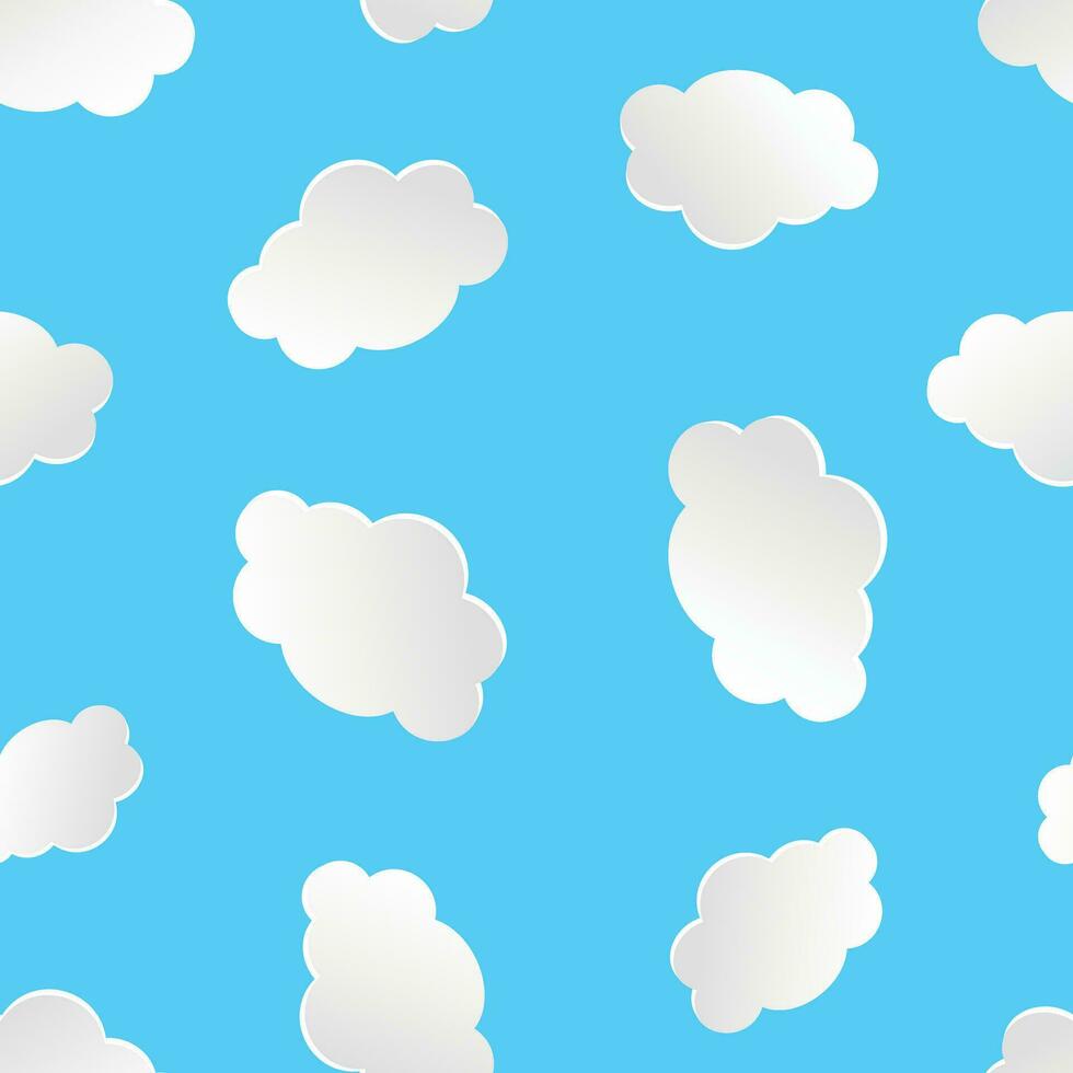 Cloud sky seamless pattern background. Business concept vector illustration. Cartoon bubble clouds symbol pattern.