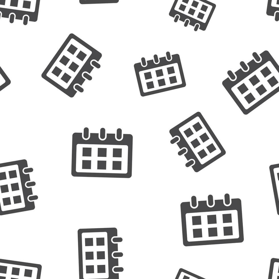 Calendar reminder seamless pattern background. Business concept vector