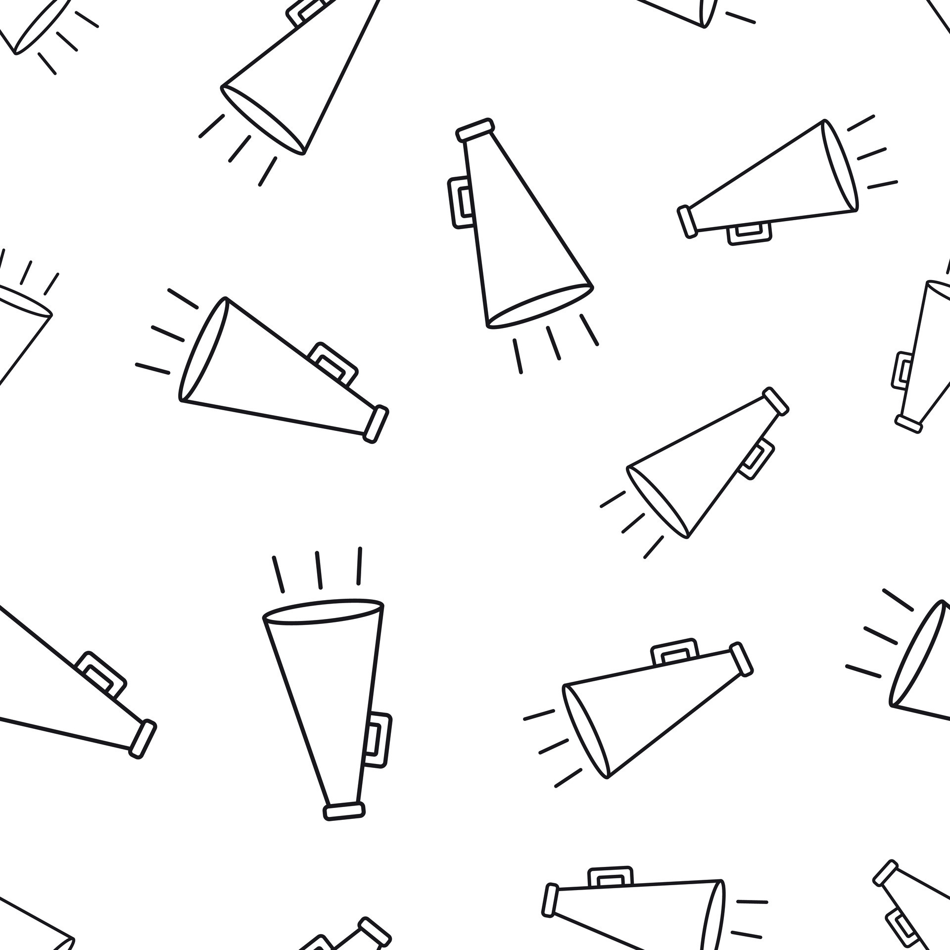 Megaphone Seamless Pattern Background Business Concept Vector Megaphone Seamless Pattern Background Business Concept Vector