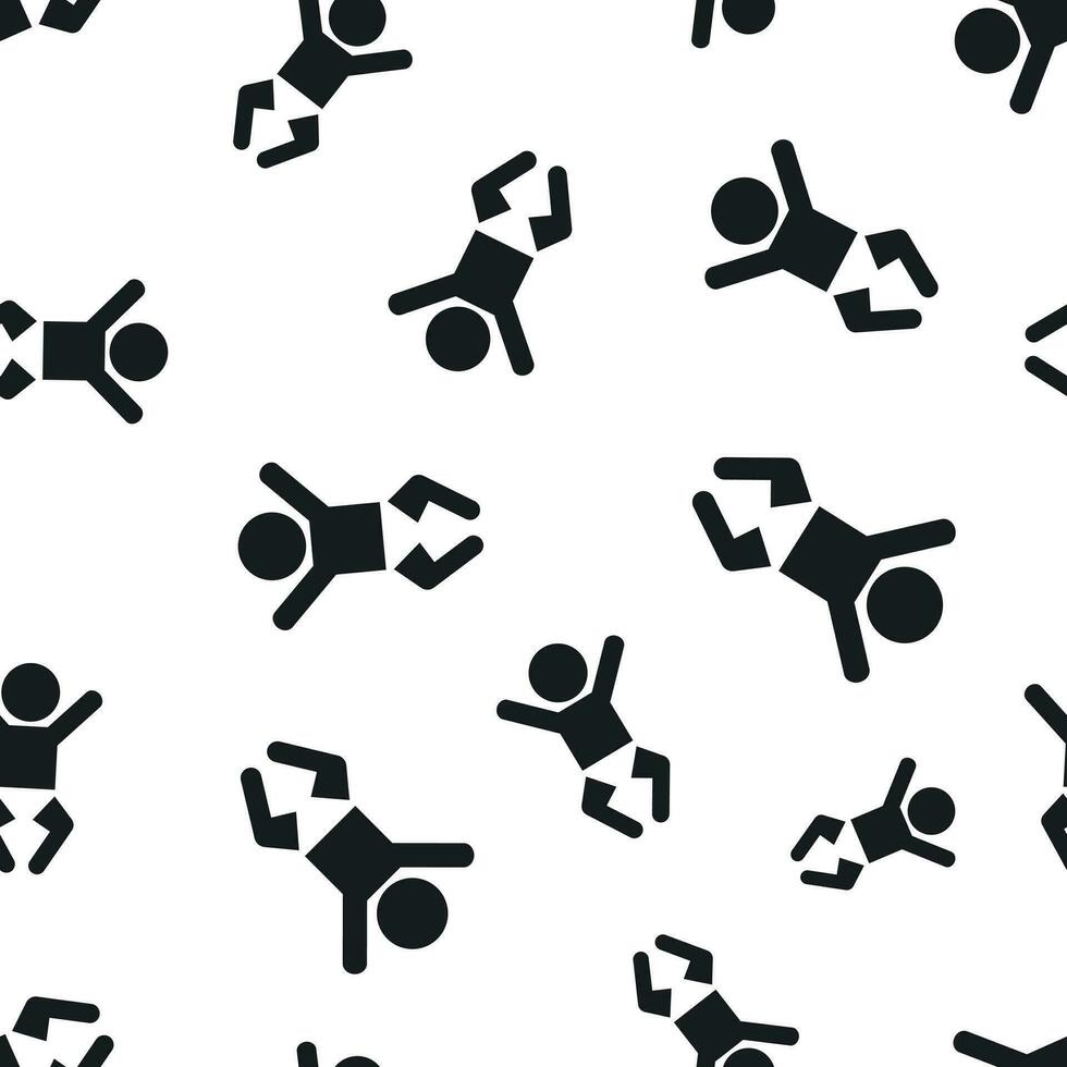 Baby people seamless pattern background. Business concept vector illustration. Child symbol pattern.