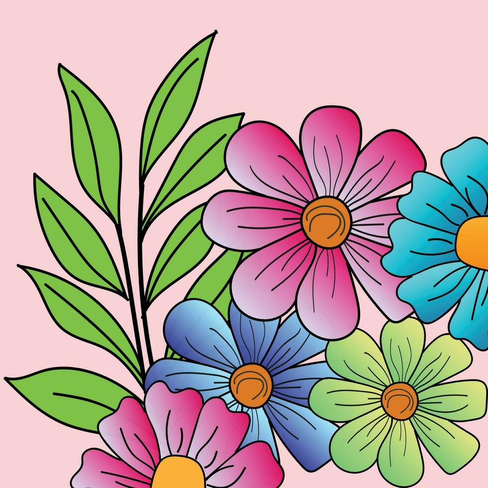 abstract floral background vector