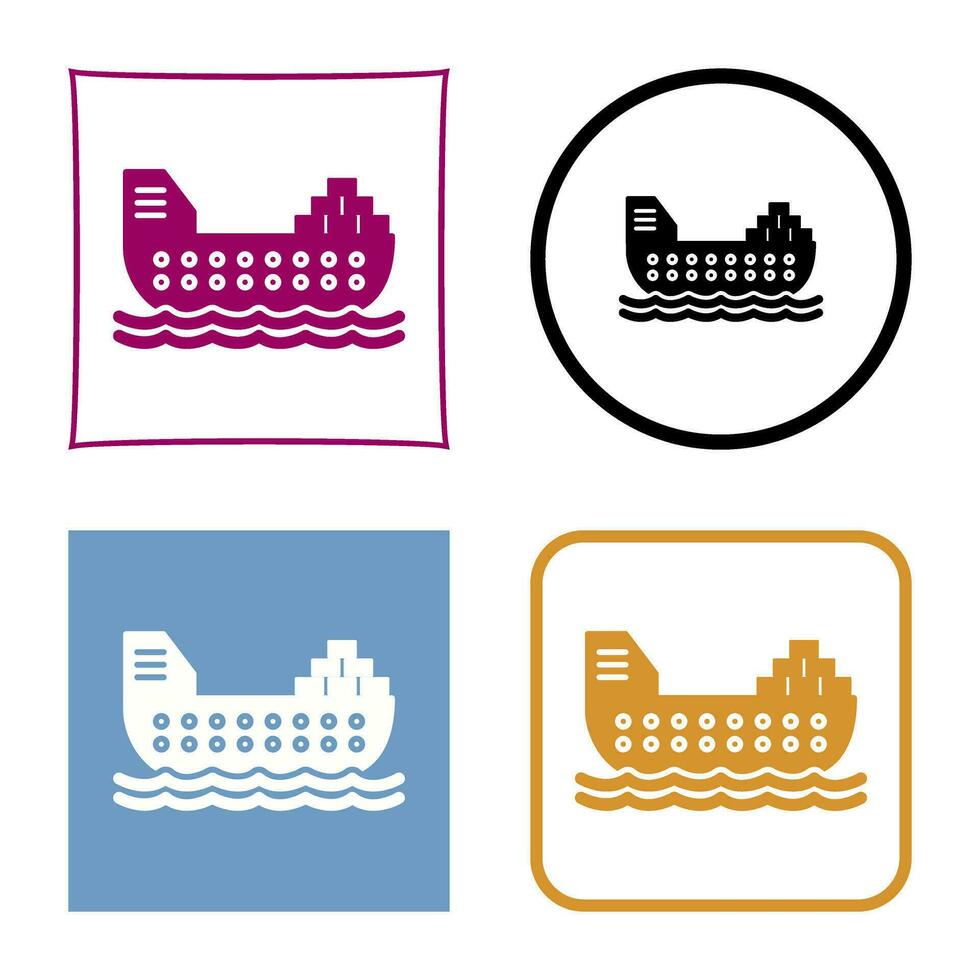 Cargo Ship Vector Icon
