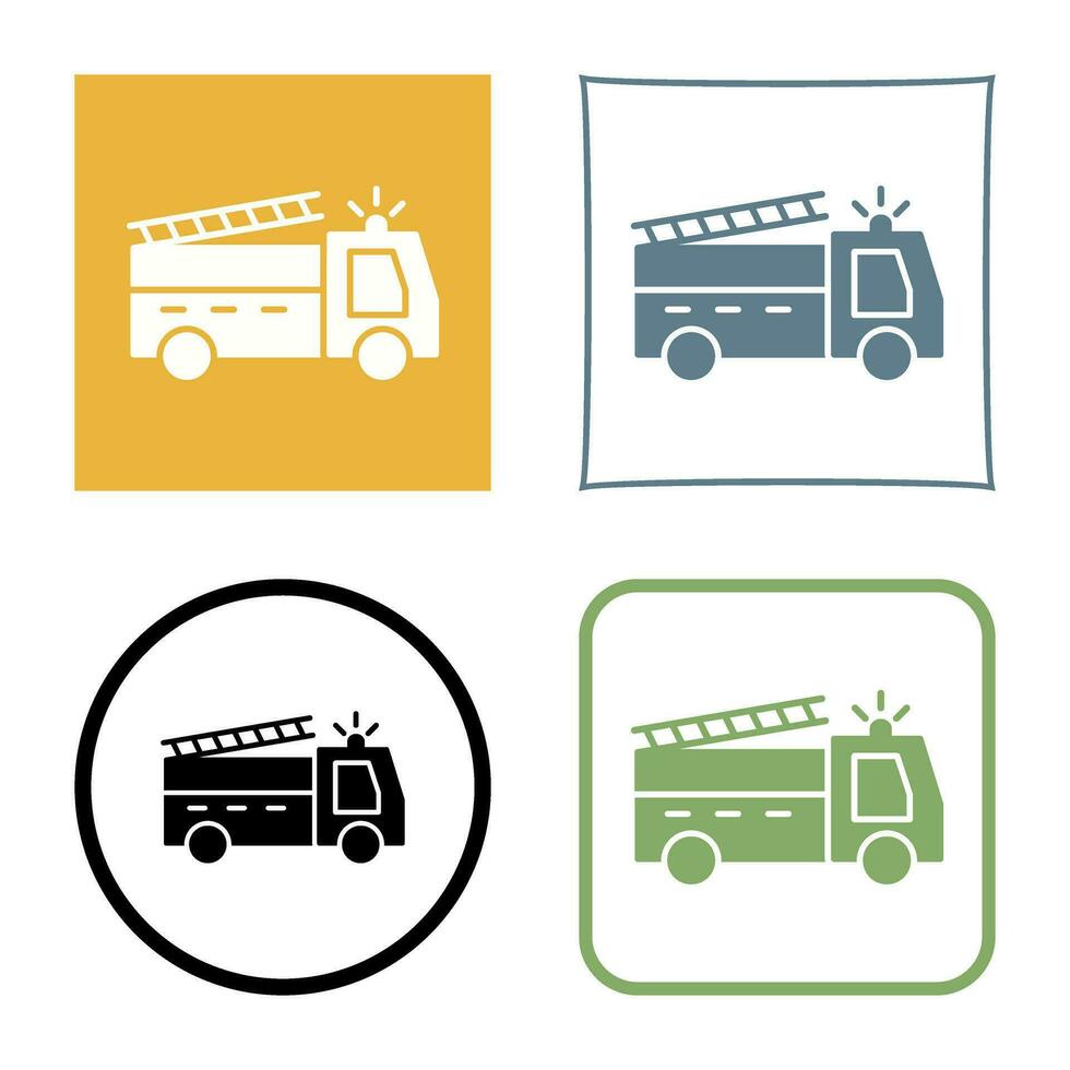 Unique Fire Truck Vector Icon