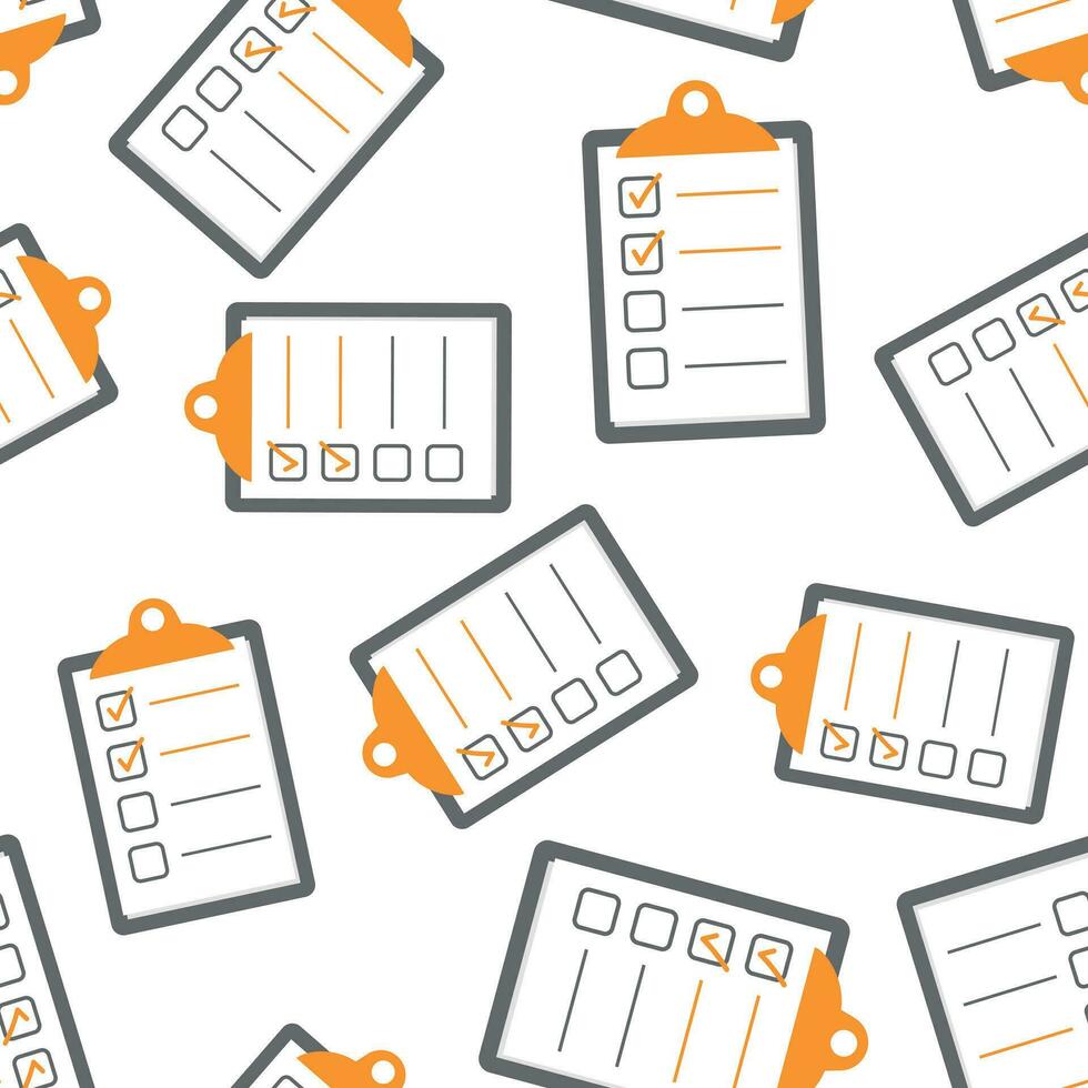 To do list seamless pattern background. Business flat vector illustration. Checklist, task list symbol pattern.