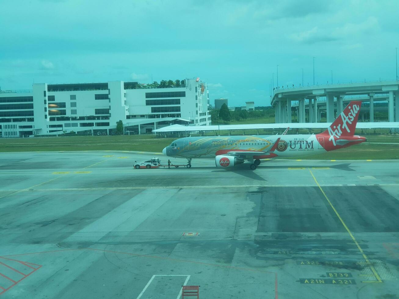 Kuala Lumpur, Malaysia in May 2023. The runway and apron of KLIA terminal 2 Airport. photo