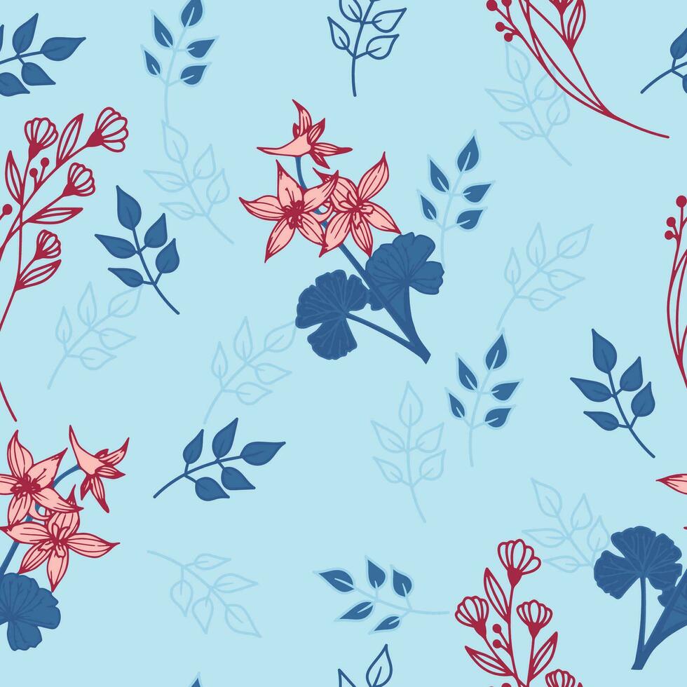 seamless background with colourful leaves vector