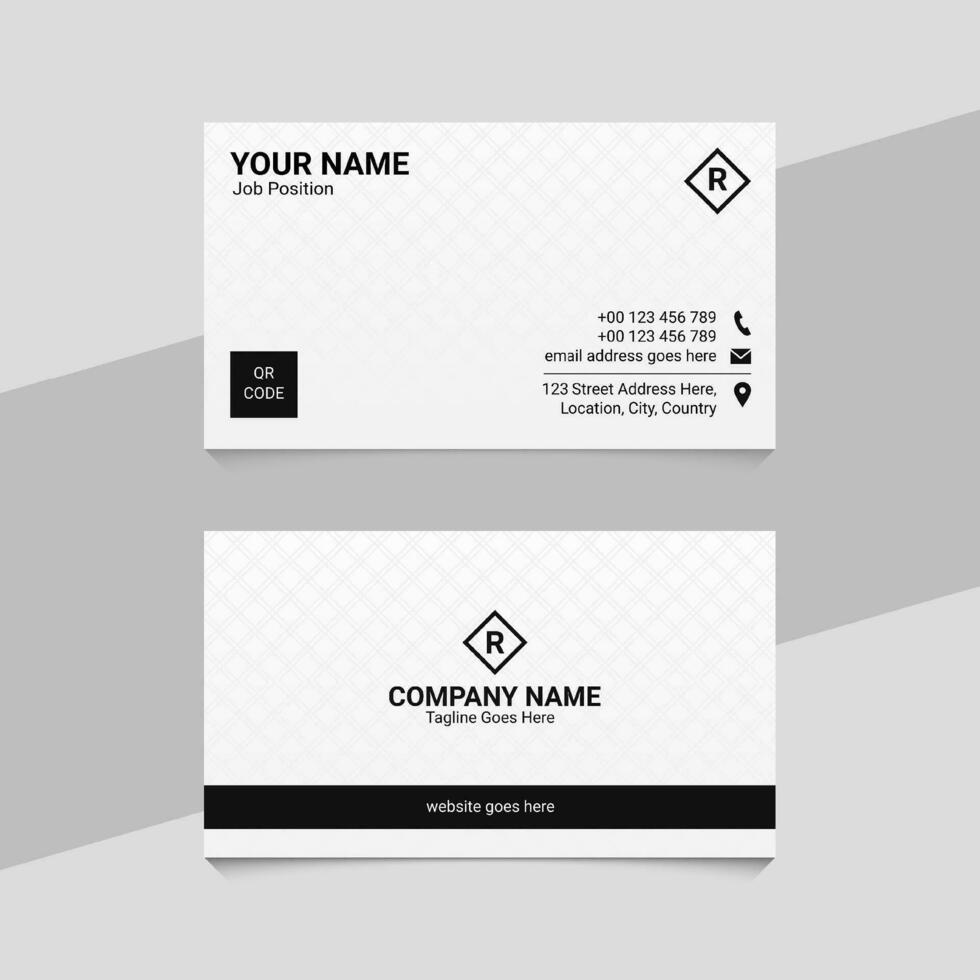 Black and White Creative Business Card Design Template vector