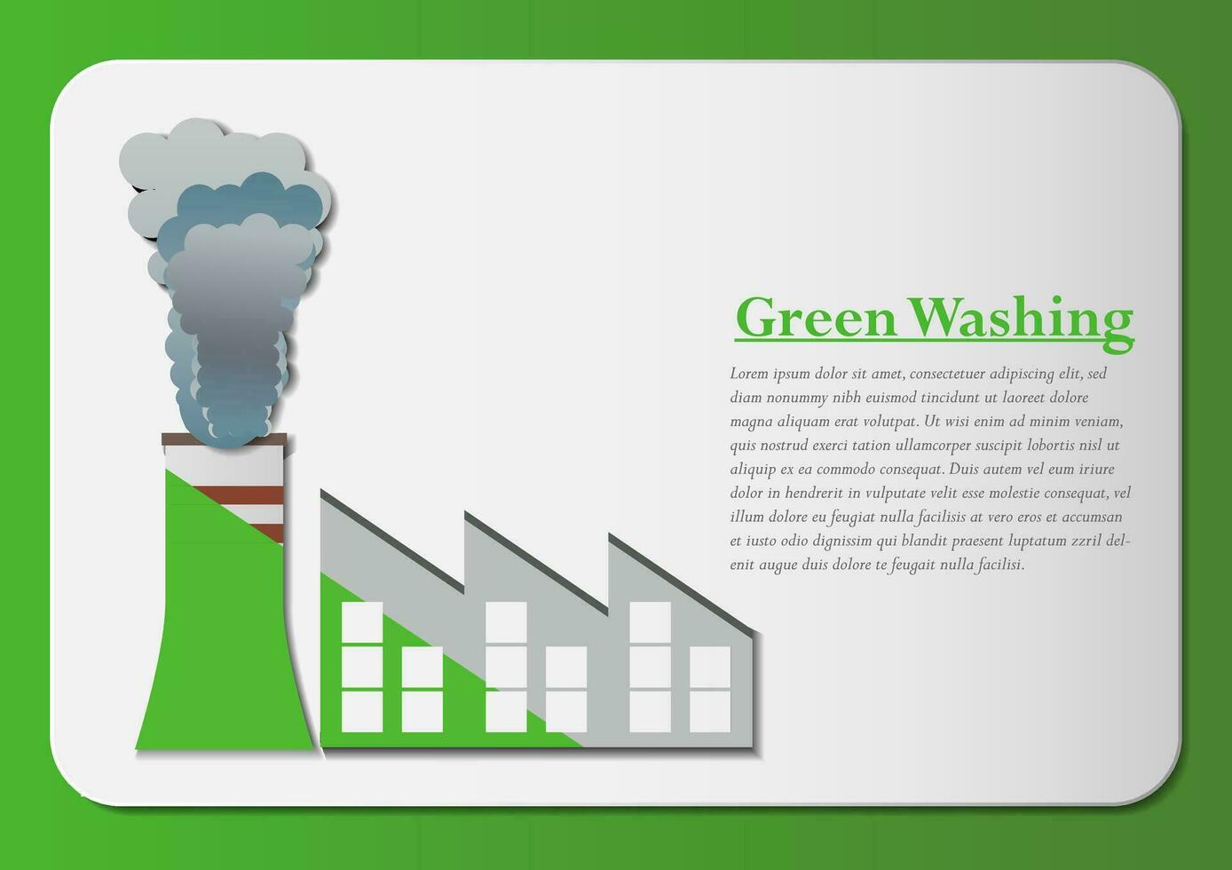 Green Washing Cut vector