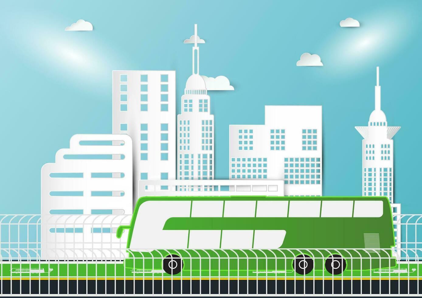 Green line Bus vector