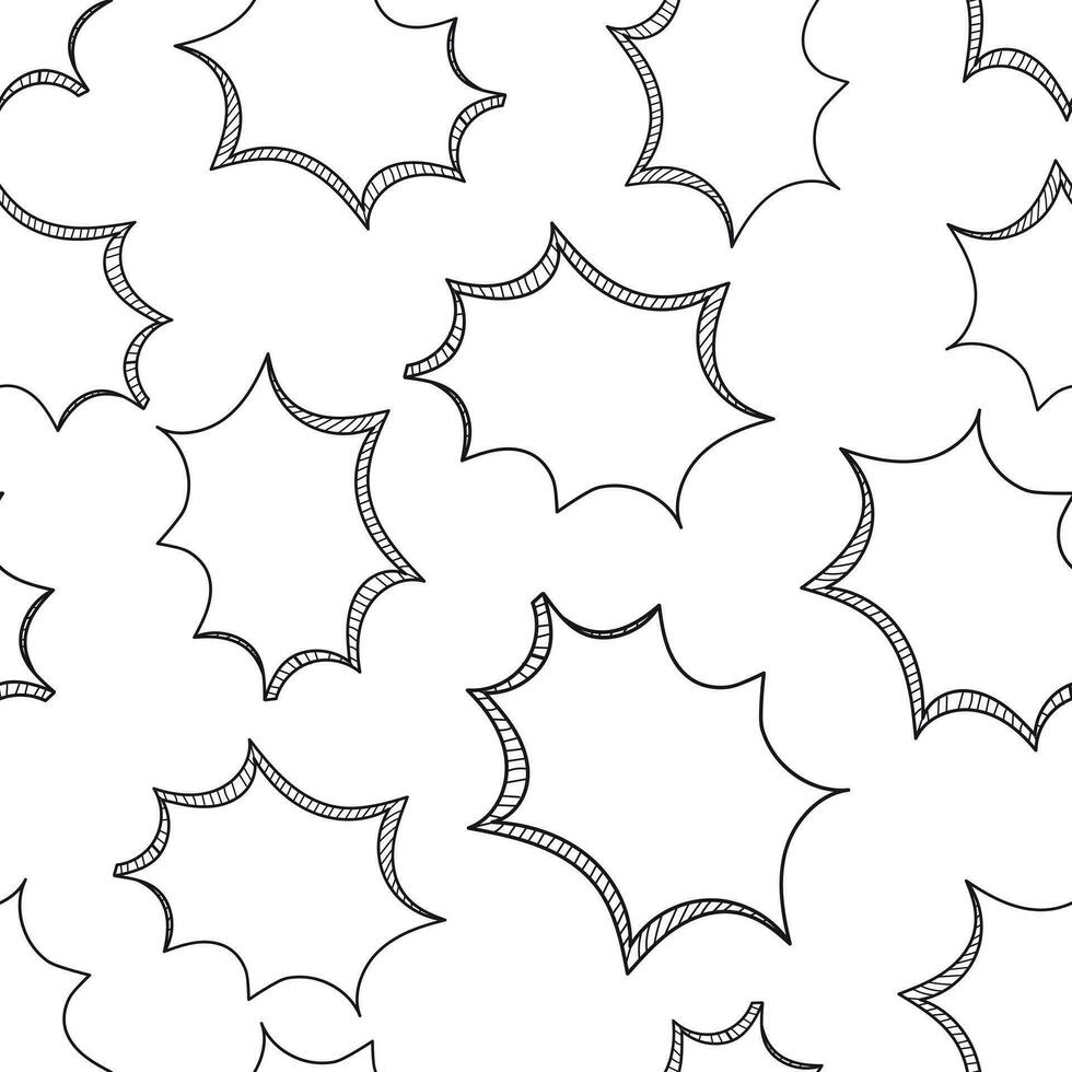 Hand drawn speech bubble icon seamless pattern background. Business flat vector illustration. Speech bubble sign symbol pattern.