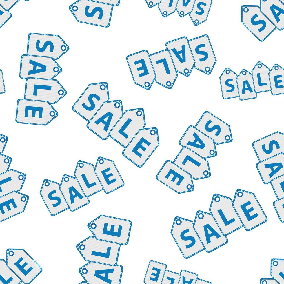 Sale hanging price tag seamless pattern background. Business flat vector illustration. Sale sign symbol pattern.