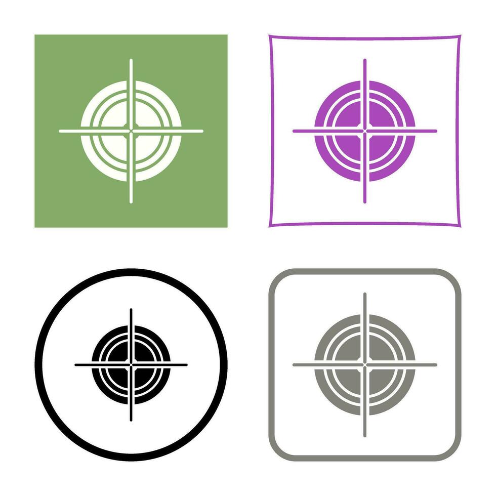 Unique Target Vector Icon