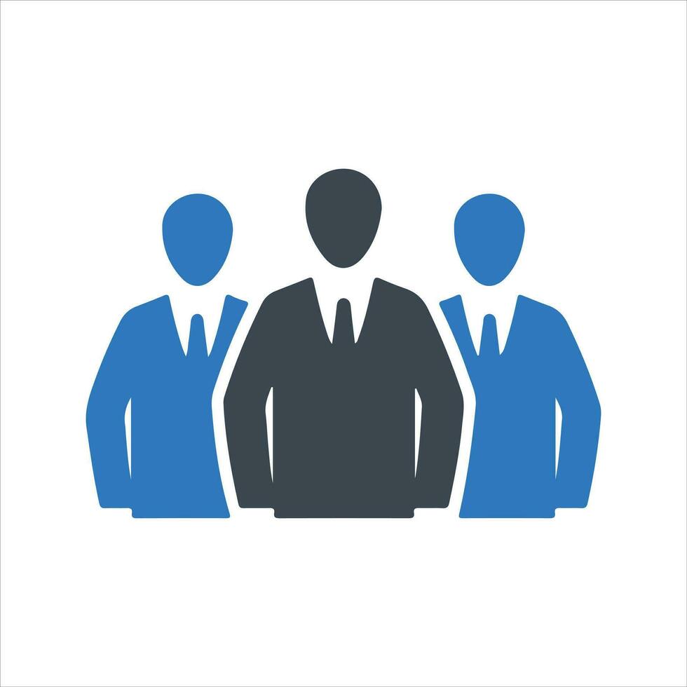 Business te am icon, vector and glyph