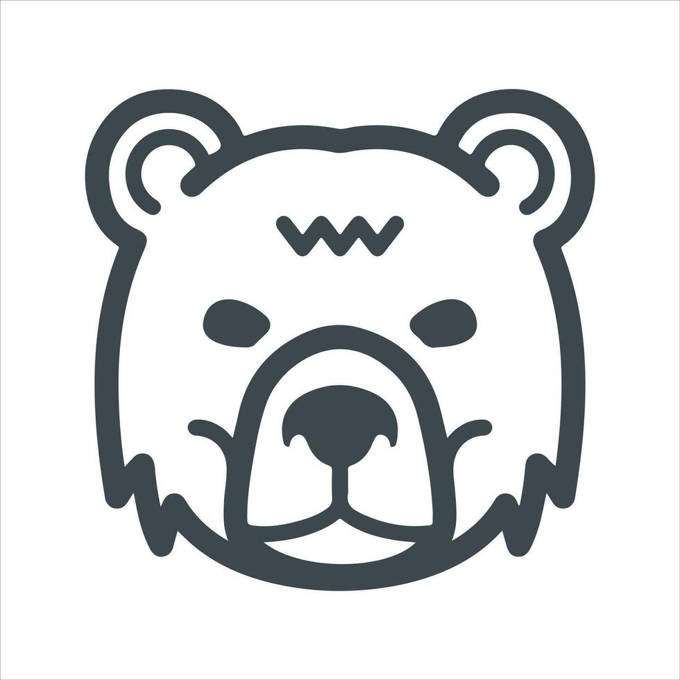 Bear Market Icon, vector and glyph