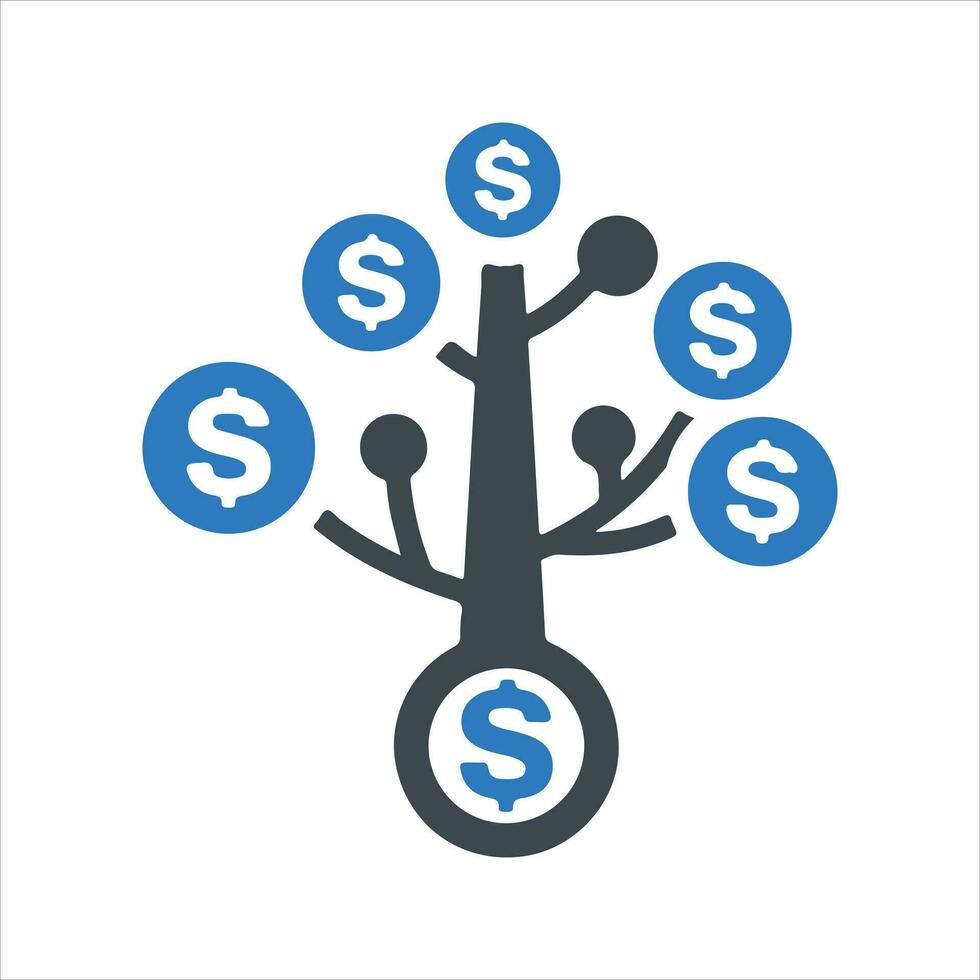 Money Investment Icon, vector and glyph