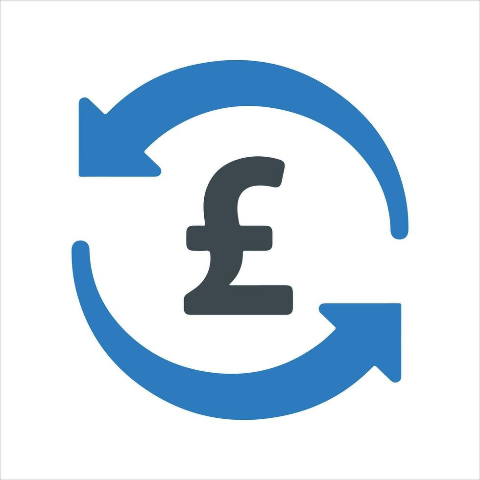 Pound Transaction Icon, vector and glyph