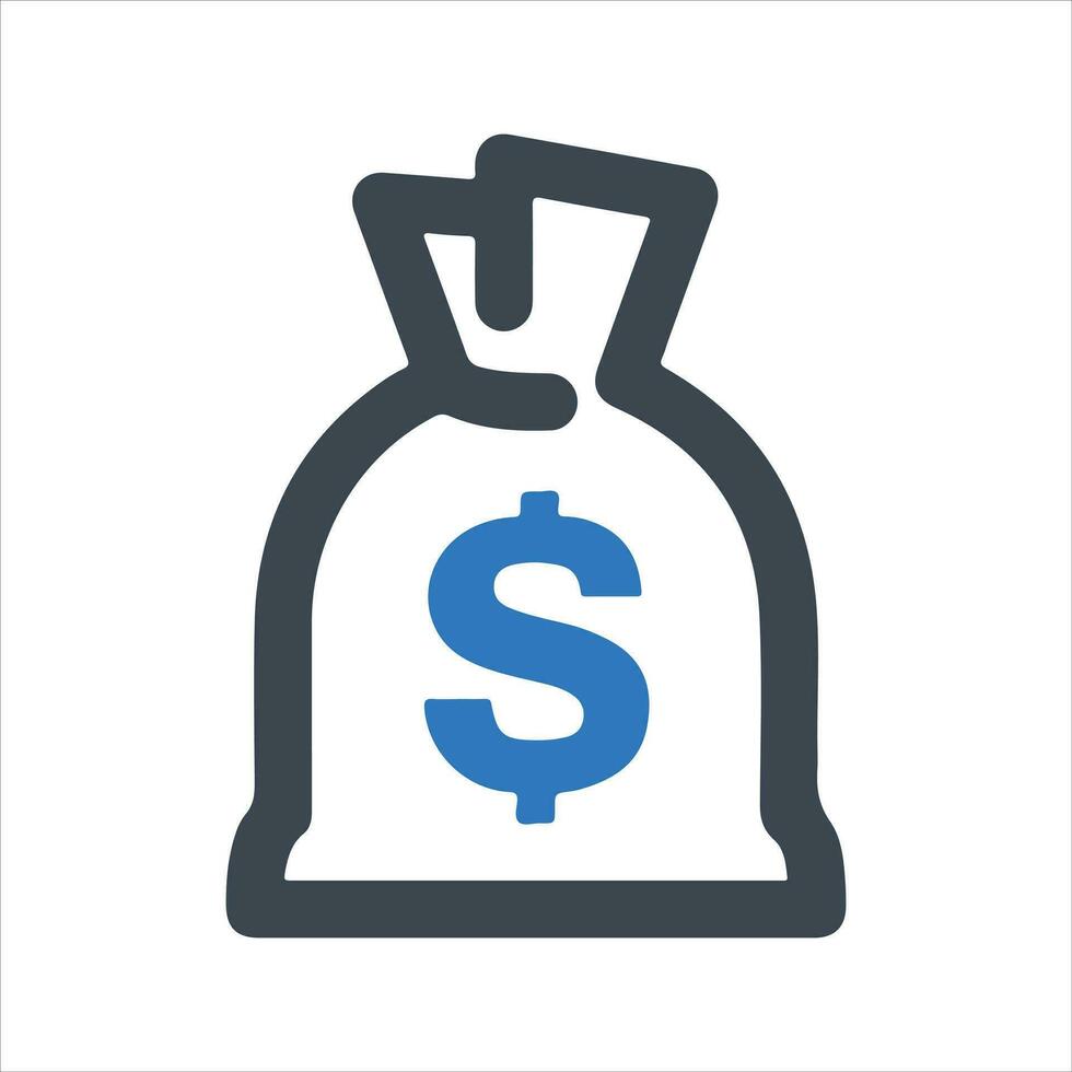 Money Bag Icon, vector and glyph