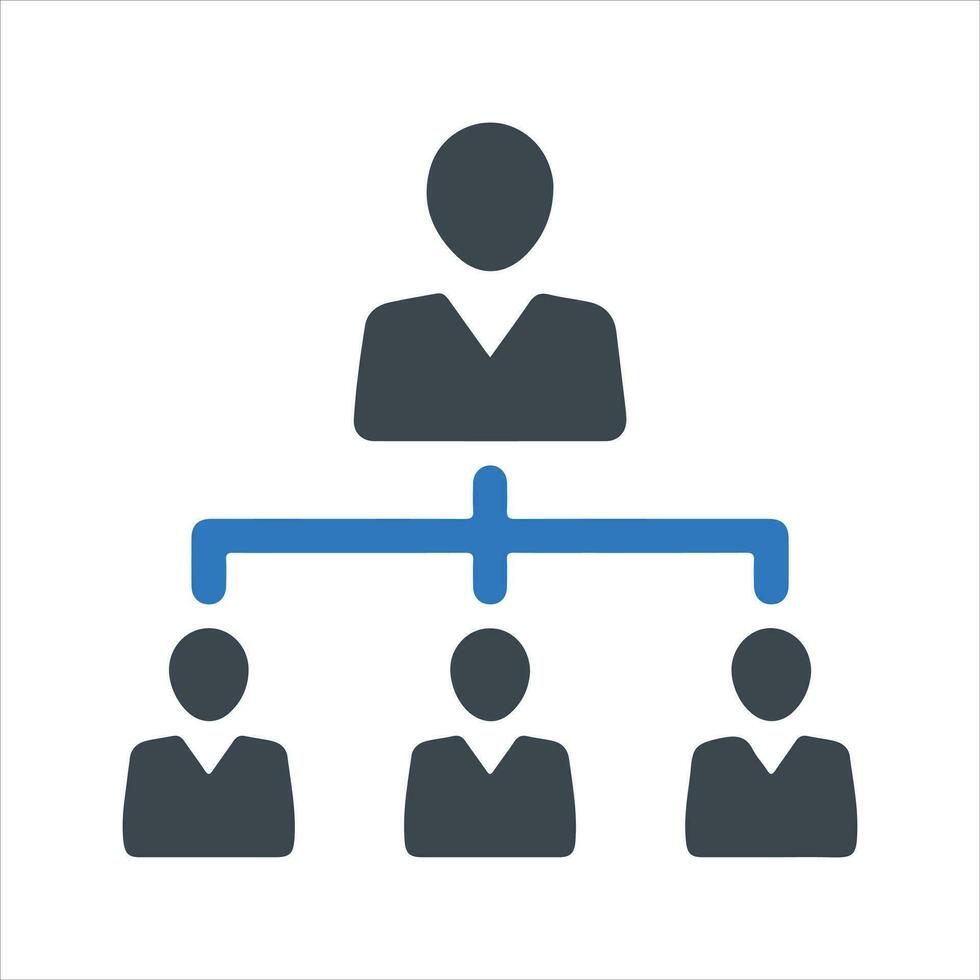 Business Leadership Icon. Business Hierarchy Structure Icon, vector and glyph