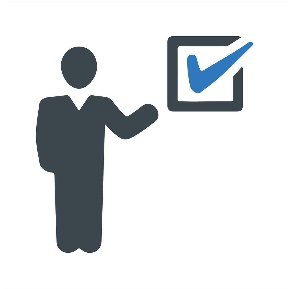 Business Project Done Icon. Vector and Glyph