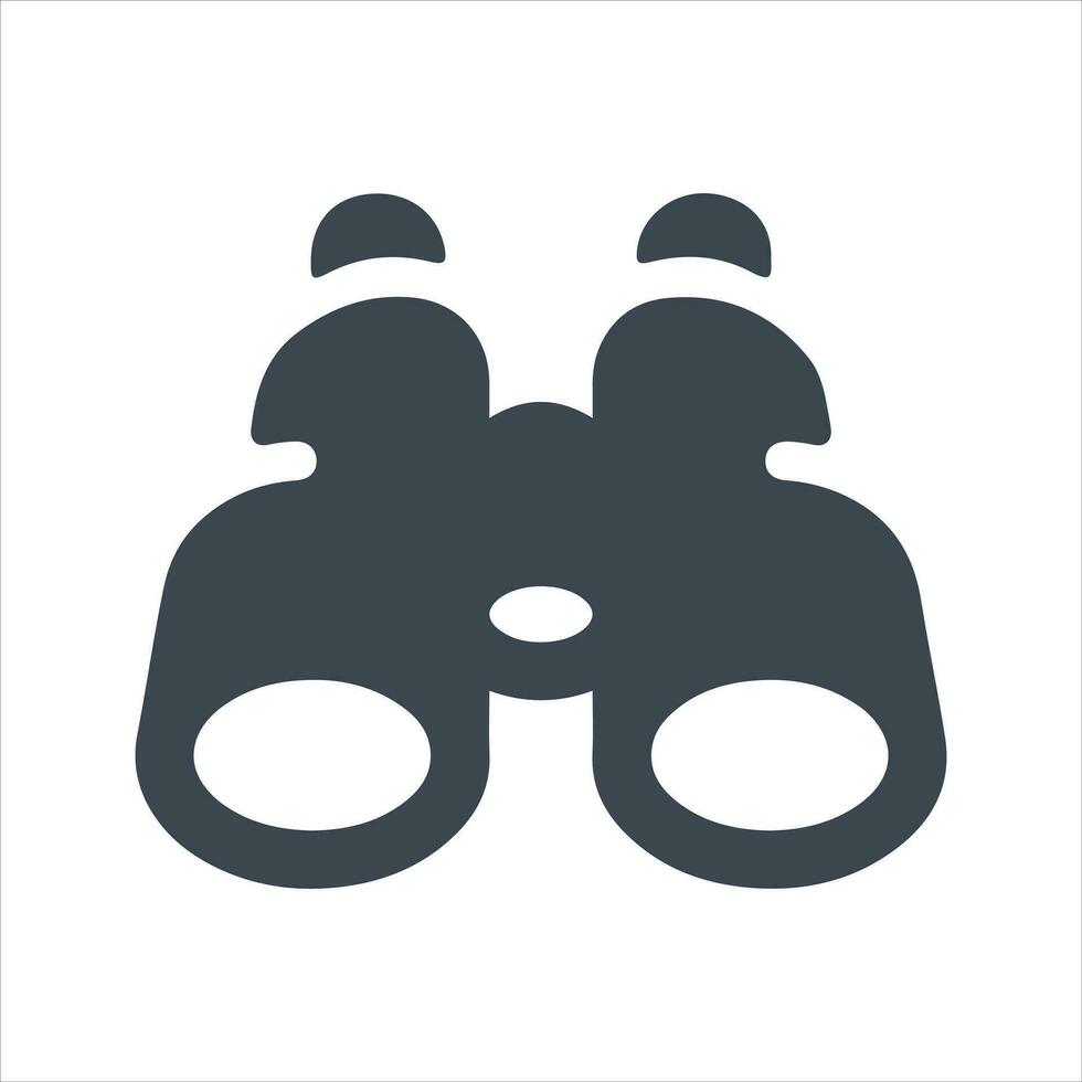 Binocular Icon. Vector and Glyph