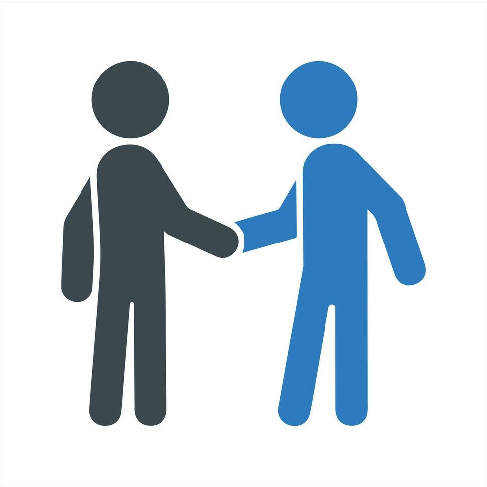 Business Partnership Icon. Vector and Glyph