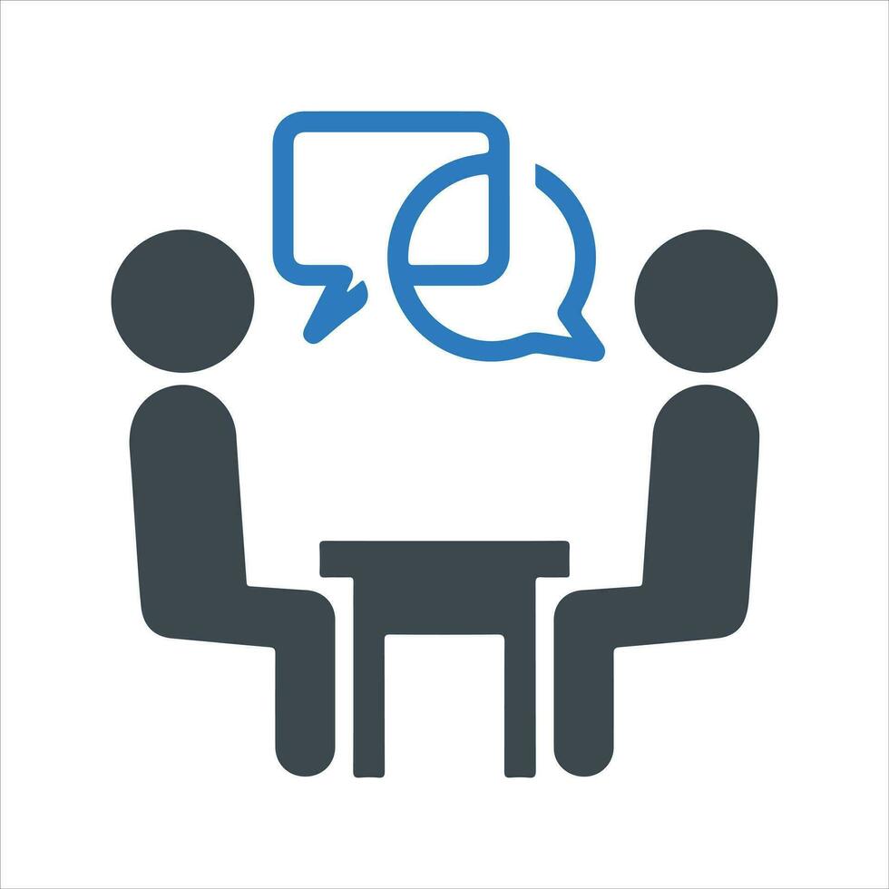 Business Negotiation Icon. Vector and Glyph