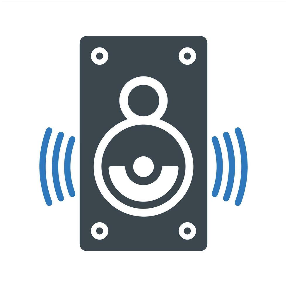 Wireless speaker icon. Vector and glyph