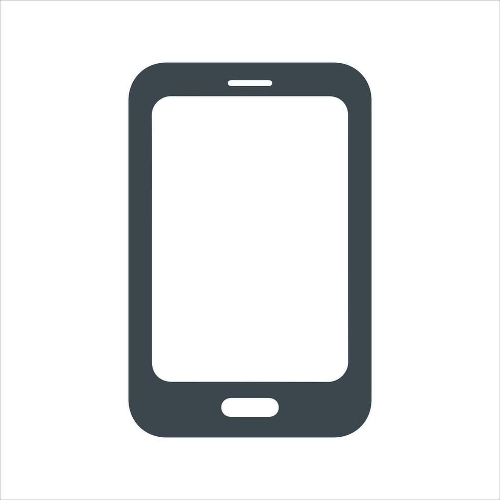 Mobile phone icon. Vector and glyph