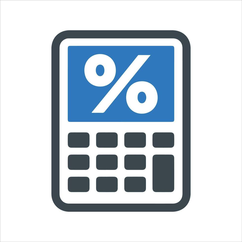 Finance calculator icon. Calculation icon. Vector and glyph