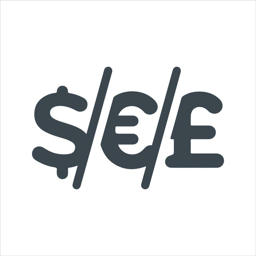 Currency conversion icon. Vector and glyph