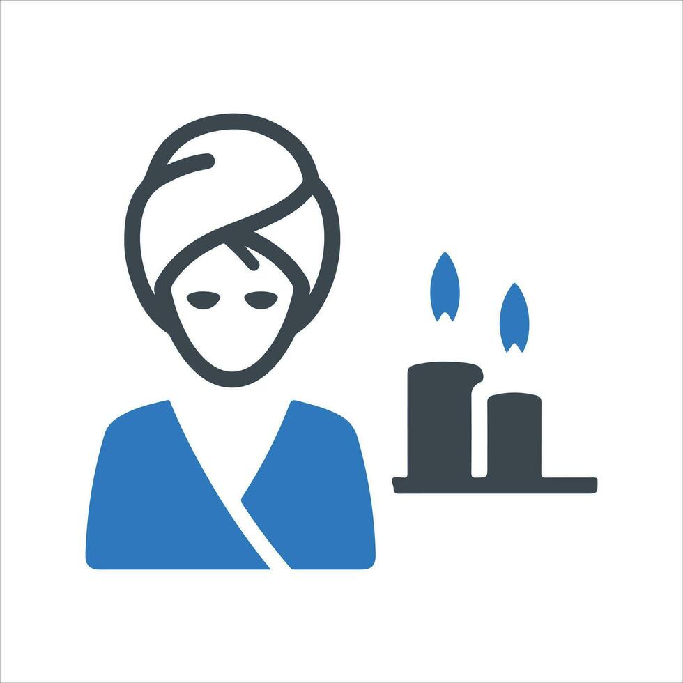 Relax icon. Vector and glyph