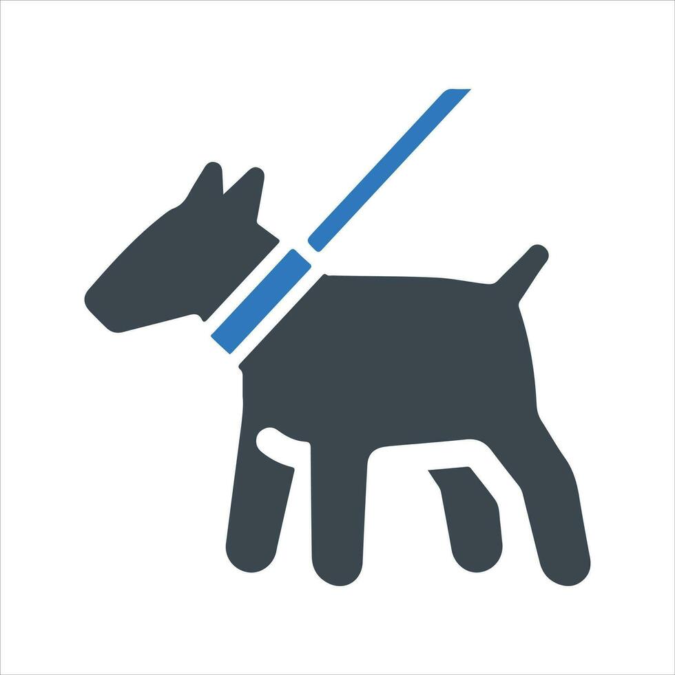 mascota perro icono. vector y glifo