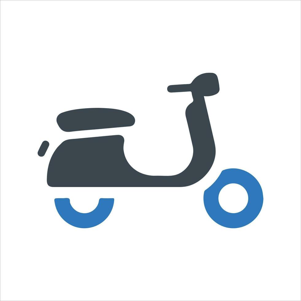 Scooter icon. Vector and glyph