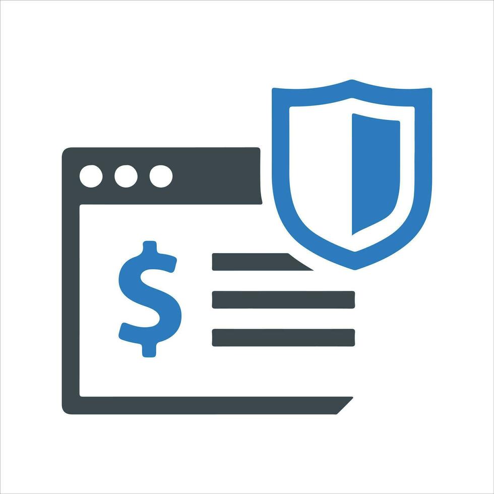 Secure payment icon. Vector and glyph