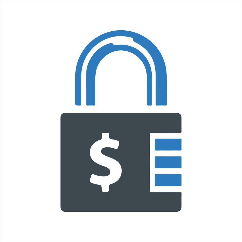 Secure payment icon. Vector and glyph