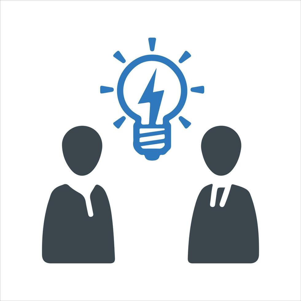 Creative thinking icon. Vector and glyph
