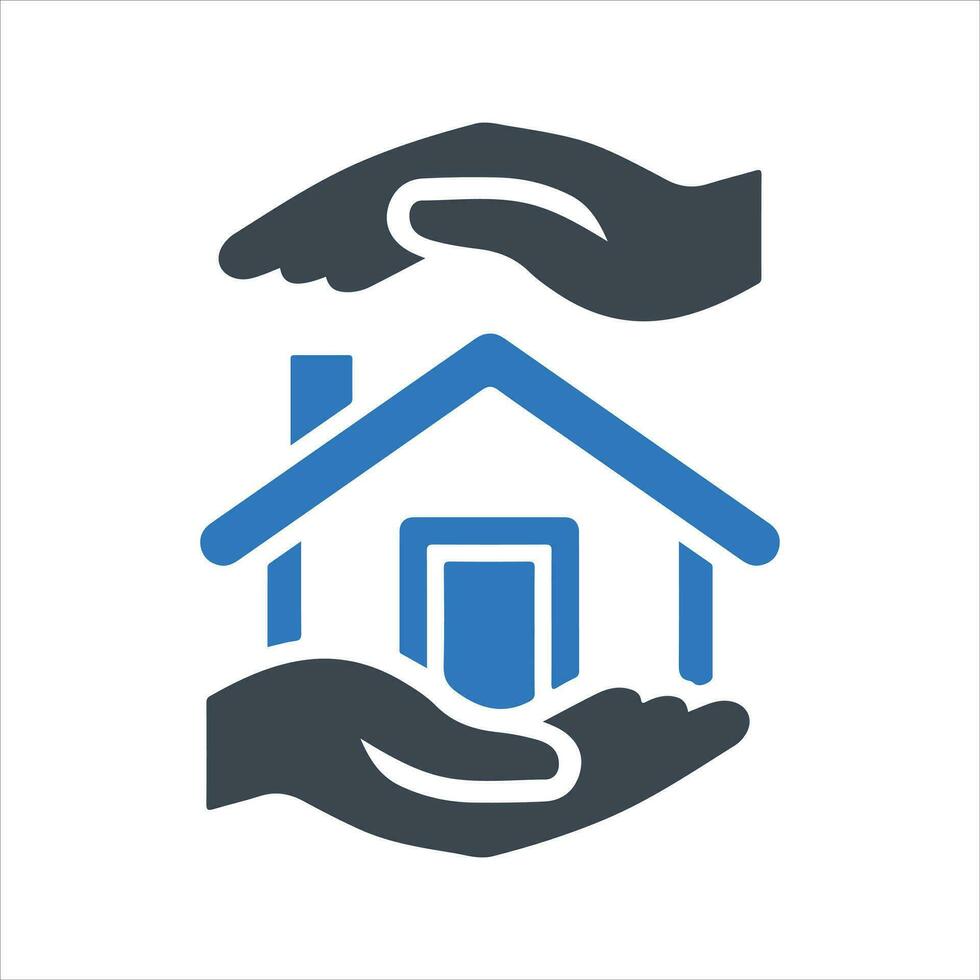 Home save icon. Vector and glyph