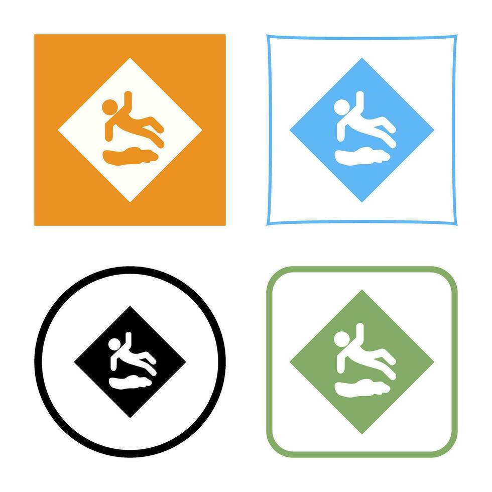 Danger of Slipping Vector Icon