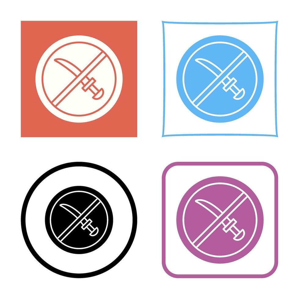 No Weapons Vector Icon