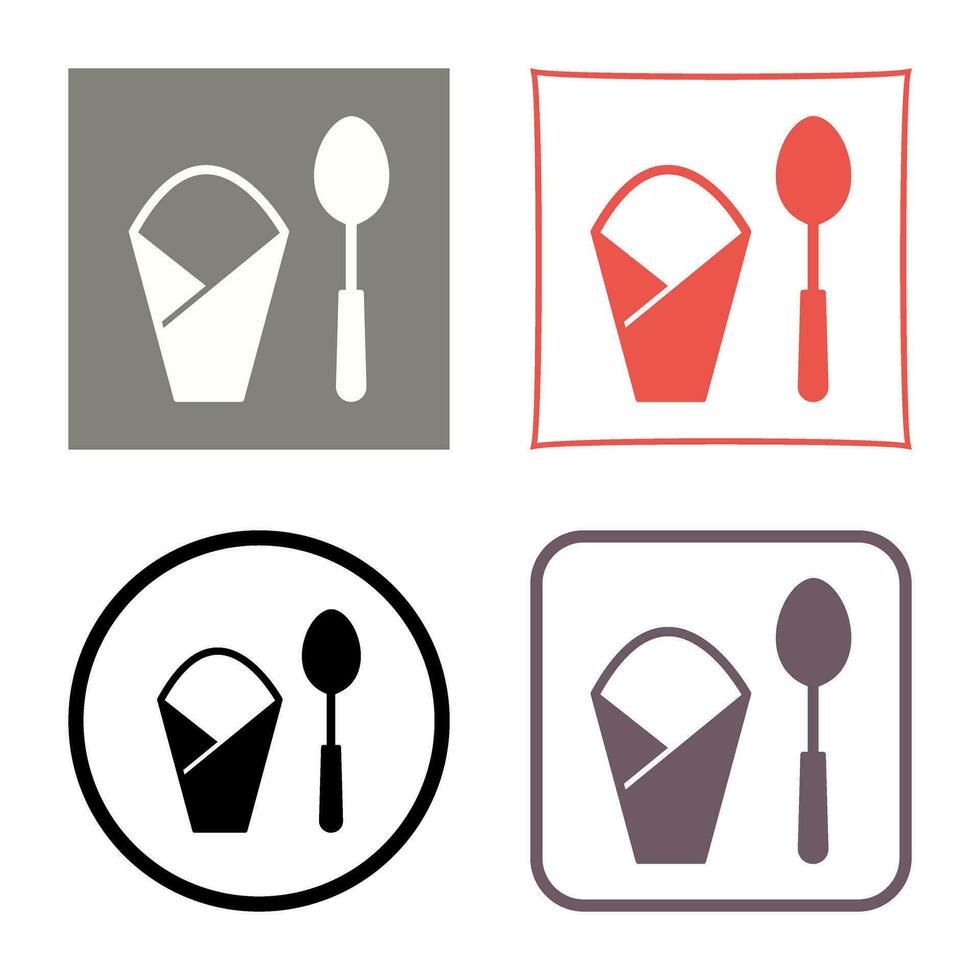 Spoon and Napkin Vector Icon