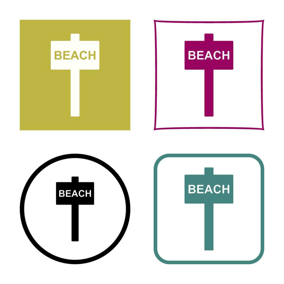Beach Sign Vector Icon