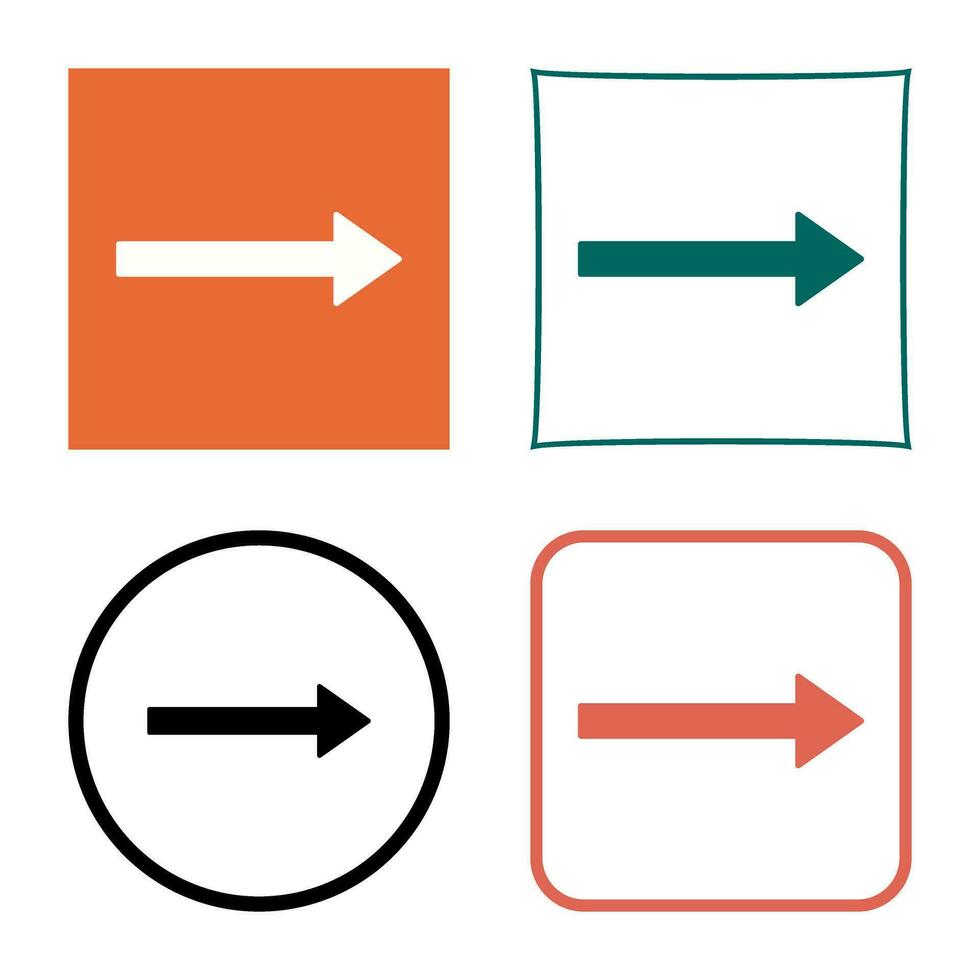 Unique Right Arrow Vector Icon
