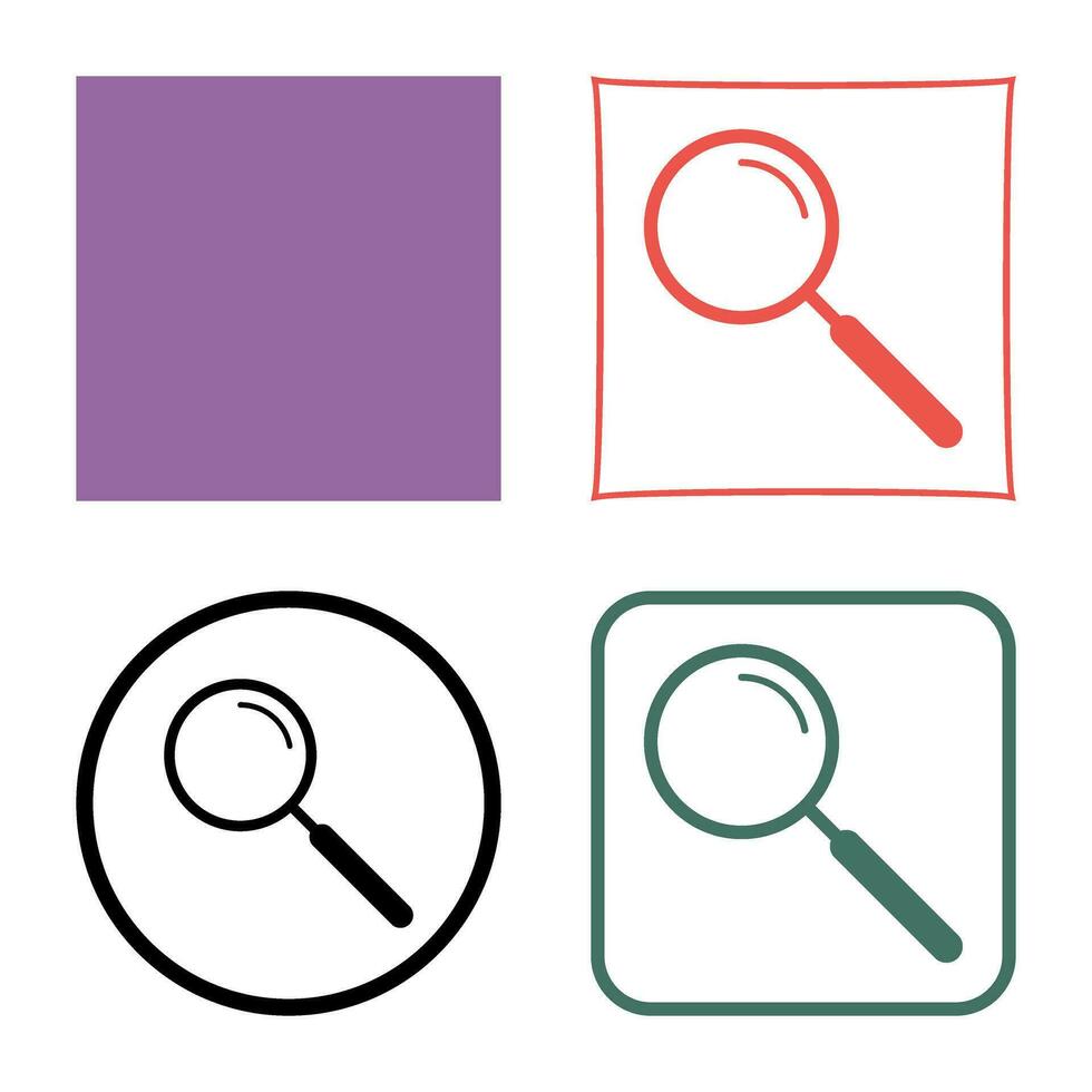 Unique Search Vector Icon