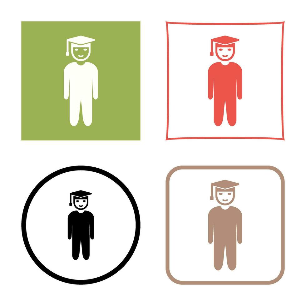 Unique Student Standing Vector Icon