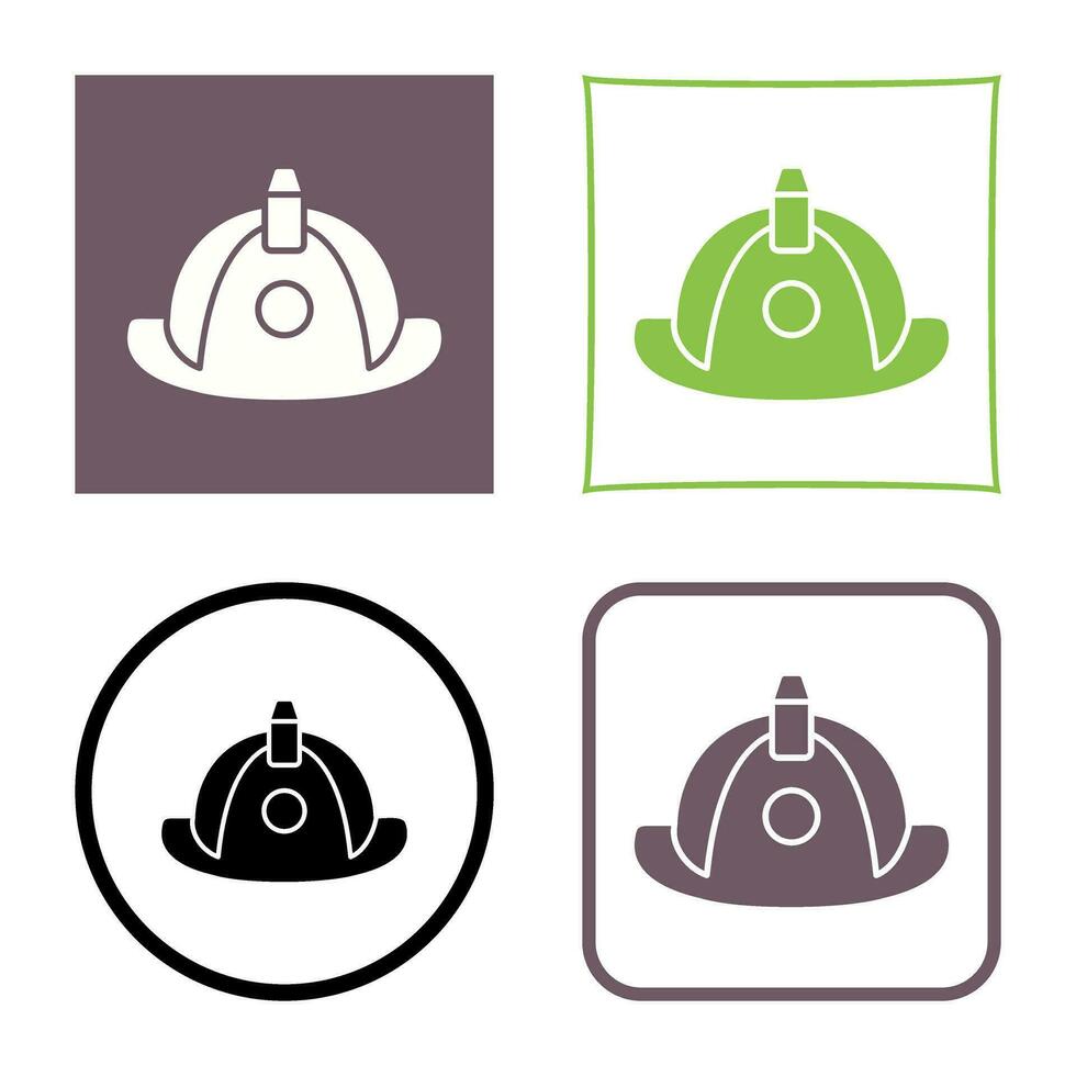 Unique Firefighter Hat Vector Icon