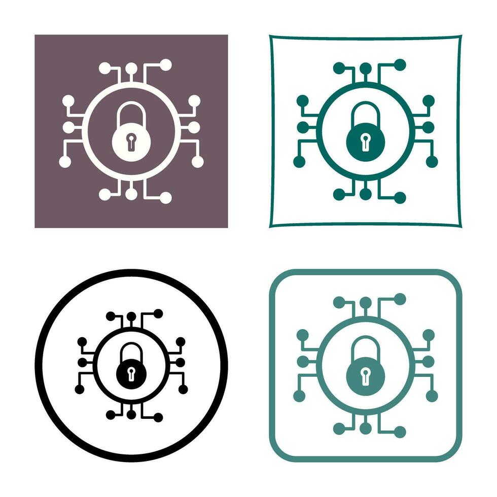 Unique Data Security Vector Icon